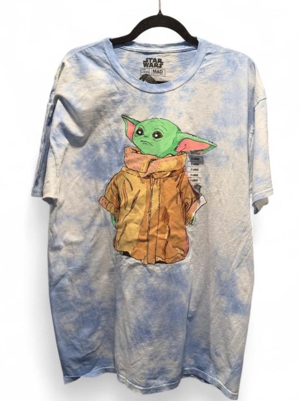 Star Wars The Child Tie-Dye Graphic T-Shirt Baby Yoda Grogu Mandalorian XL